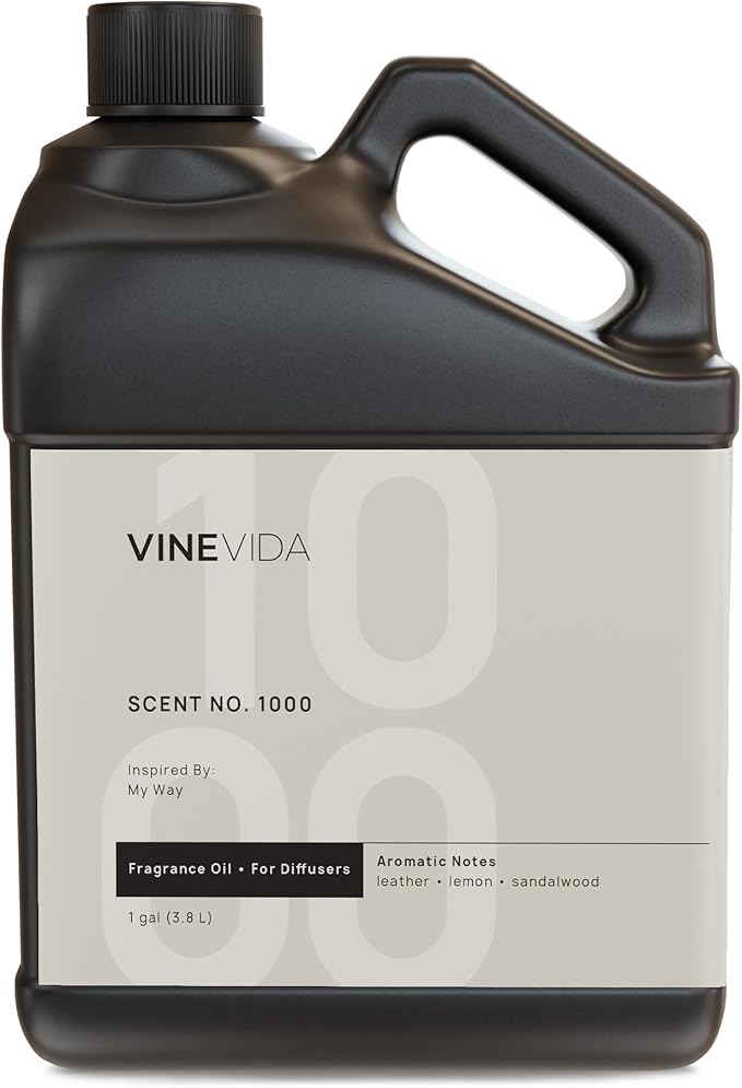 VINEVIDA [128 Fl Oz] Scent NO. 1000 Inspired by My Way Fragrance Oil For Cold Air Diffuser, Aromatic Notes of Leather Lemon Sandalwood, Essential Oil for Diffuser Oil Refill & Air Freshener Room Spray - Bloomnest