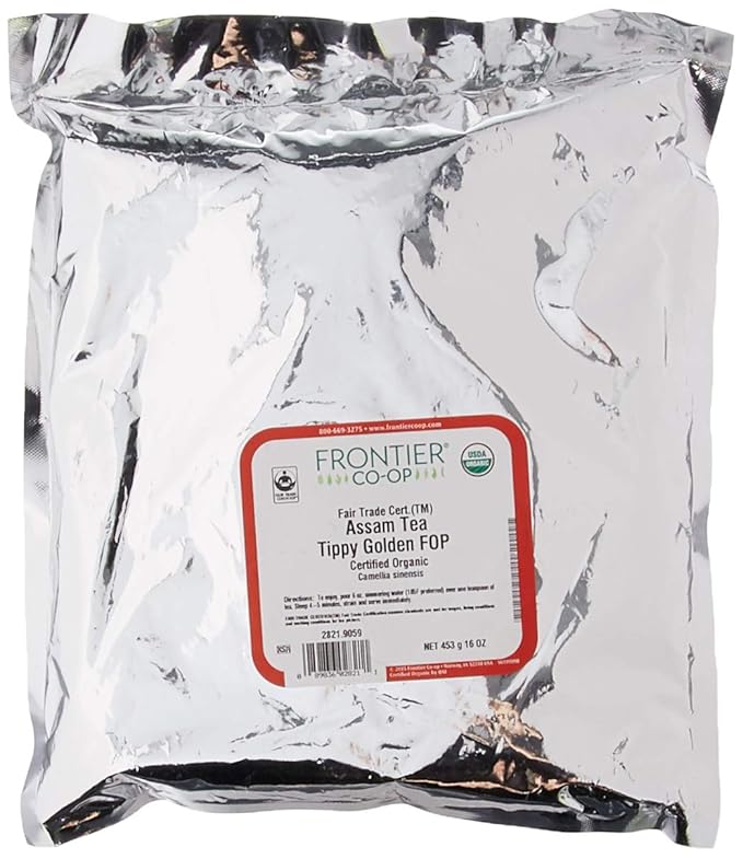 Frontier Herb Organic Assam Tea Tippy Golden FOP Certified Fair Trade, Non Irradiated, Non GMO, 16 Ounce (Pack Of 1) - Bloomnest