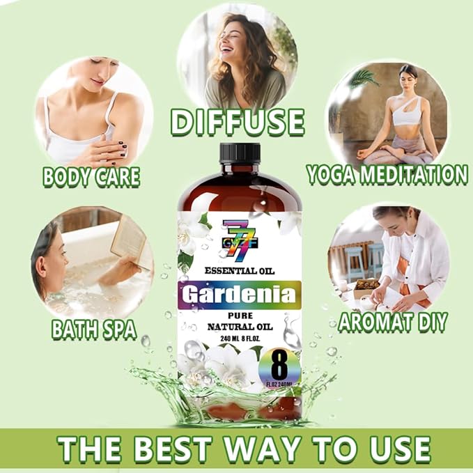 Gardenia Essential Oil (8 oz / 240 ml) – Gardenia Oils for diffusers, humidifiers, Home Baths, Cleaning Products, Yoga, DIY Soaps and DIY Scented Candles GV77ZFESSENTIALOILBUYNOW