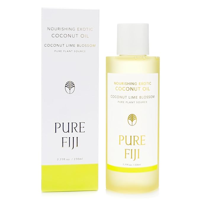 PURE FIJI Nourishing Exotic Coconut Body Oil, Coconut Lime Blossom (7.7 fl oz/230ml) - Bloomnest