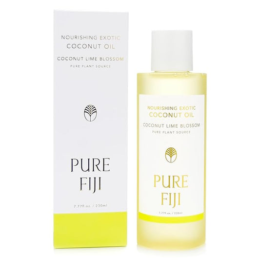 PURE FIJI Nourishing Exotic Coconut Body Oil, Coconut Lime Blossom (7.7 fl oz/230ml)