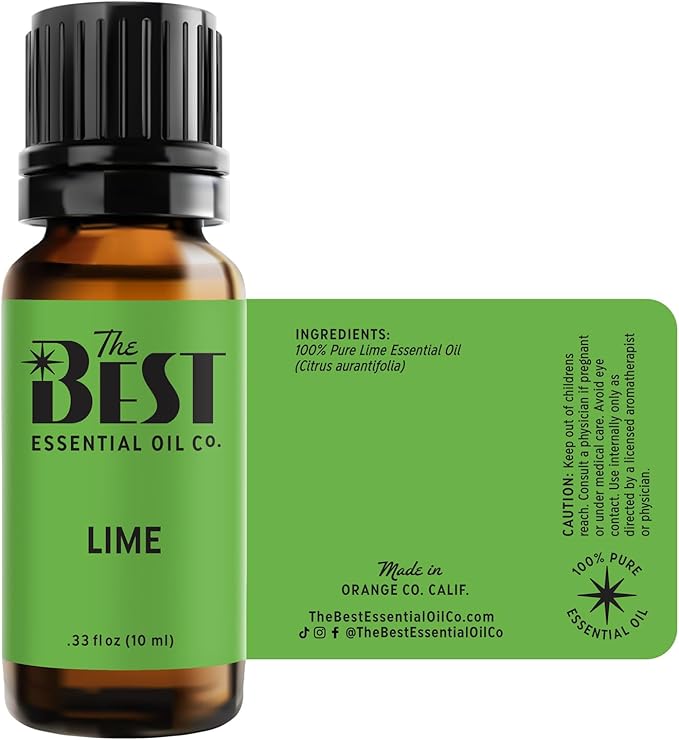 The Best Lime Essential Oil Premium Grade- 100% Pure & Natural for Aromatherapy, Diffuser, Spa, Massage, Air Freshener- 10 ml (.33 fl oz) - Bloomnest