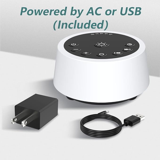 Color Noise Sound Machines with 10 Colors Night Light 25 Soothing Sounds and Sleep White Noise Machine 32 Volume Levels 5 Timers Adjustable Brightness Memory Function for Adults Kids Baby - Bloomnest