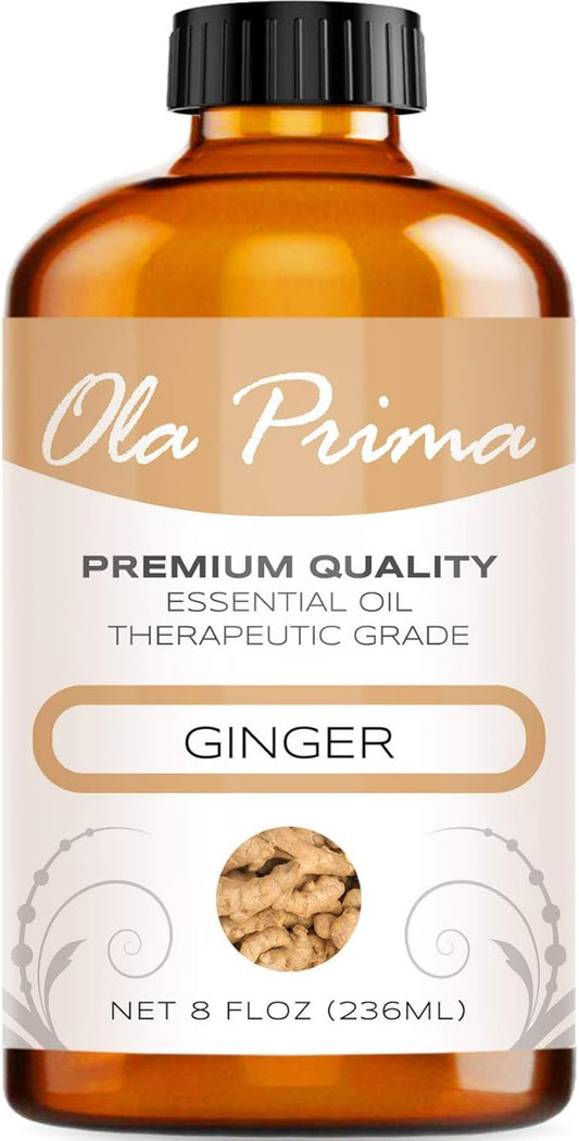 Ola Prima Ginger Essential Oil 8 fl oz – Therapeutic Grade Ginger Aromatherapy Oil - Bloomnest