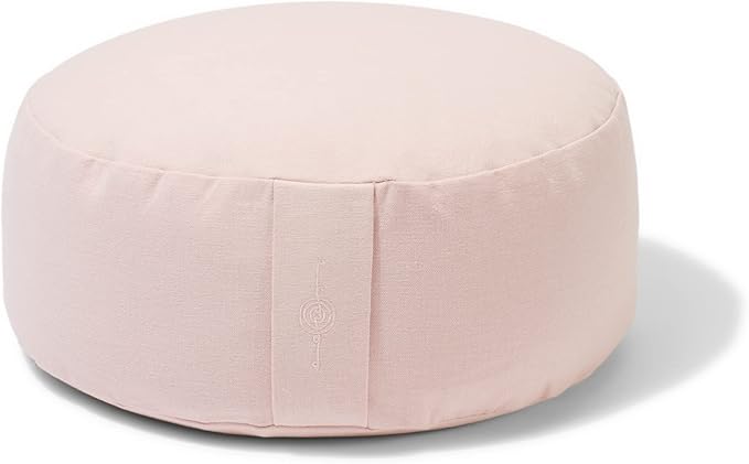 Meditation Cushion Set by renoo - Durable Comfortable Organic Cotton, Linen, Hemp - Modern Zafu Zabuton - Buckwheat Kapok Filled Floor Pillow Yoga Bolster in 15 Colors Washable Cover