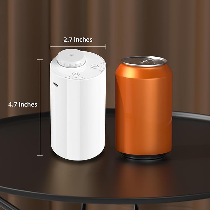 Waterless Diffuser for Essential Oil Nebulizer, 7 Colors LED Light, Battery Powered Mini Scent Air Machine, Aromatherapy Mist Diffuser for Home Room Car Office Black (White-2) - Bloomnest
