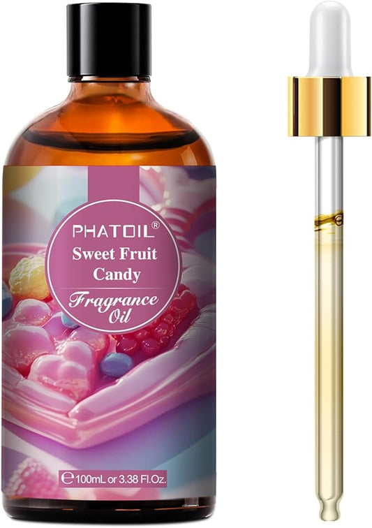 PHATOIL 3.38FL.OZ Sweet Fruit Candy Fragrance Oils for Aromatherapy, Essential Oils for Diffusers for Home, Perfect for Diffuser, Yoga, Skin Care, DIY Candle and Soap Making - 100ml - Bloomnest