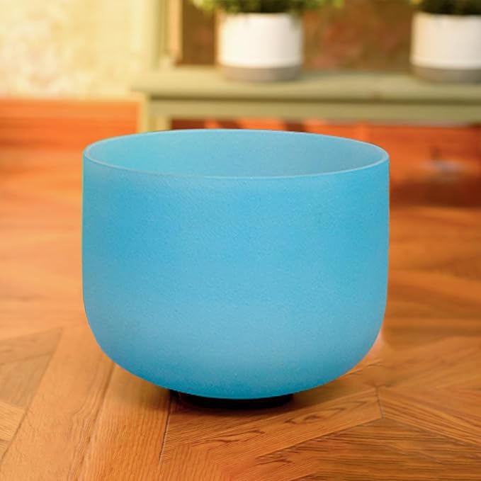 Hye-eun Color Crystal Singing Bowl Set of 2 PCS 8-10inch 432 Hz 8"G Blue 10"C Pink Sound Meditation Mutual Attraction Chakra Bowls with Carry Case for Yoga Sound Healing Energy Vibration - Bloomnest