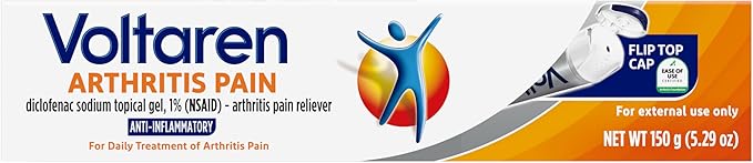 Voltaren Arthritis Pain Relief Gel, Diclofenac Sodium, 1% (NSAID), Clinically Proven Powerful Pain Reliever with Easy Open Flip Top Cap, No Prescription Needed, 5.3oz - Bloomnest