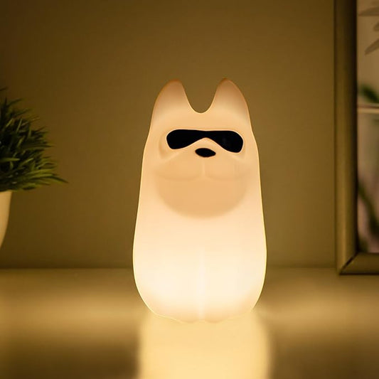 Cute Dog Night Light, 7 Colors Want Want Nightlight, LED Bedside Lamp, Touch-Sensitive for Bedroom, Living Room,Dorm Room Decor for Christmas Gift Baby Kids Girls Teens - Bloomnest