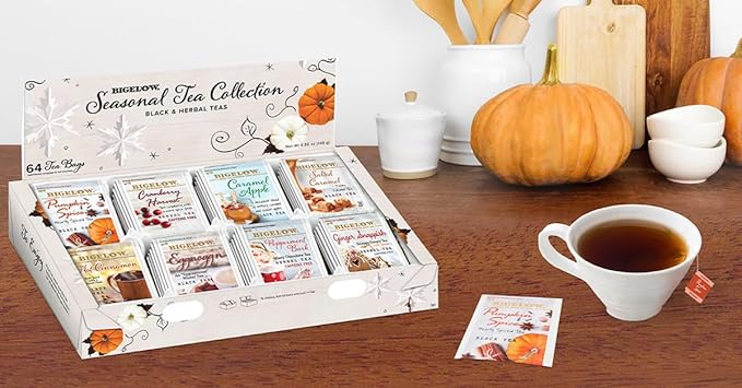 Bigelow Tea Seasonal Collection, Variety Gift Box Sampler, 64 Tea Bags, (Pack of 2) - Bloomnest