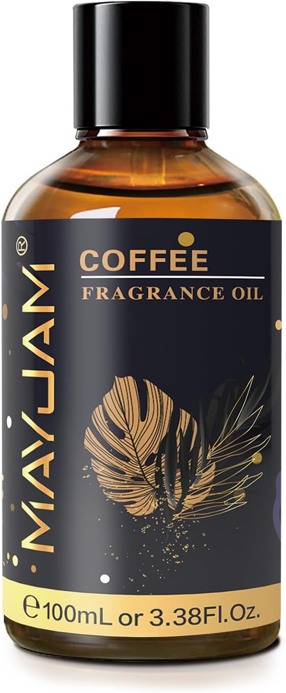 MAYJAM 100ML/3.38FL.OZ Coffee Fragrance Oils with Glass Dropper, Essential Oils for Diffusers for Home, Long Lasting Scented Oils for Diffusers Soap Candle Making - Bloomnest
