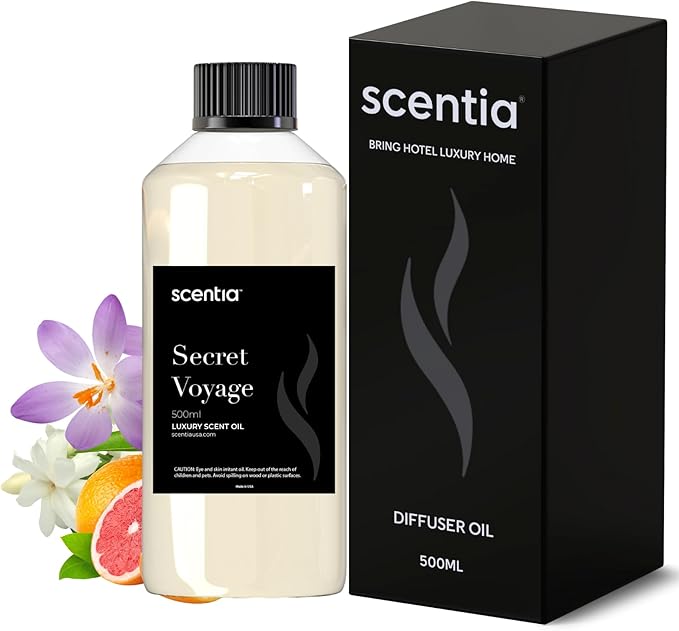 Scentia Hotel Diffuser Oil Inspired by The Baccarat Hotel Scent - 500 mL 16.9 fl oz - Fragrance Oil Blend for HVAC,Ultrasonic & Cold Diffusers-Secret Voyage Scentia