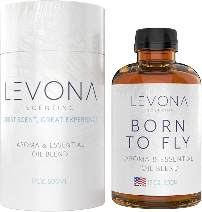 Levona Scent Essential Oil for Diffuser: Home Luxury Scents Fragrance Oil - Aroma Diffuser Oil Refill - Hotel Oil Diffuser Essential Oils for Humidifiers - 500 Ml/ 17oz Essential Oils - Born to Fly - Bloomnest