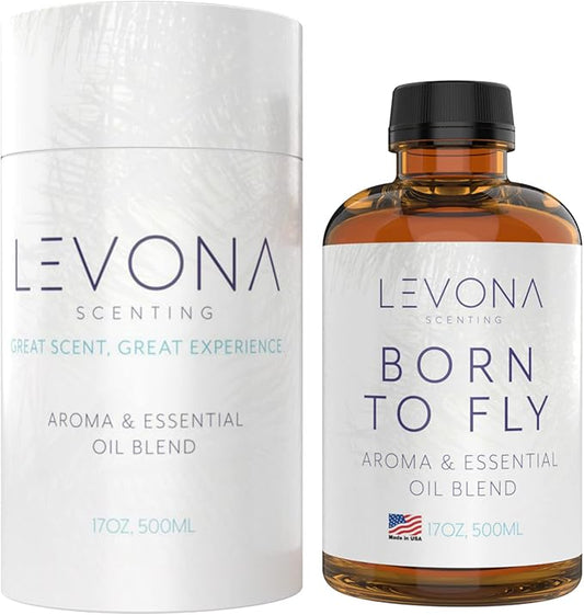 Levona Scent Essential Oil for Diffuser: Home Luxury Scents Fragrance Oil - Aroma Diffuser Oil Refill - Hotel Oil Diffuser Essential Oils for Humidifiers - 500 Ml/ 17oz Essential Oils - Born to Fly - Bloomnest
