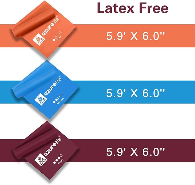 Resistance Bands,Professional Long Non-Latex Elastic Stretch Bands,Exercise Bands for Physical Therapy, Yoga, Pilates, Rehab, at-Home or The Gym Workouts, Strength Training - Bloomnest