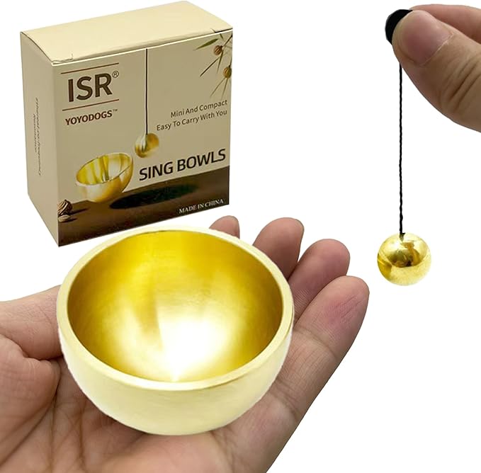 Mini Singing Bowls Set,Portable Sound Bowl Brass Handcrafted For Yoga,Meditation And Mindfulness,Chakra Healing Relaxation Gifts For Men,Women