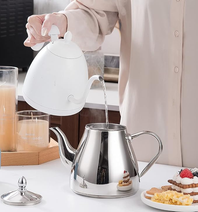 SANQIAHOME Stainless Steel Teapot with Infuser 1200ml