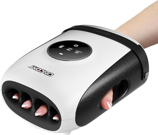 CINCOM Hand Massager with Heat and Compression, Finger and Palm Massage Machine for Pain Relief, Arthritis and Improved Circulation, Gifts for Women (Crow)