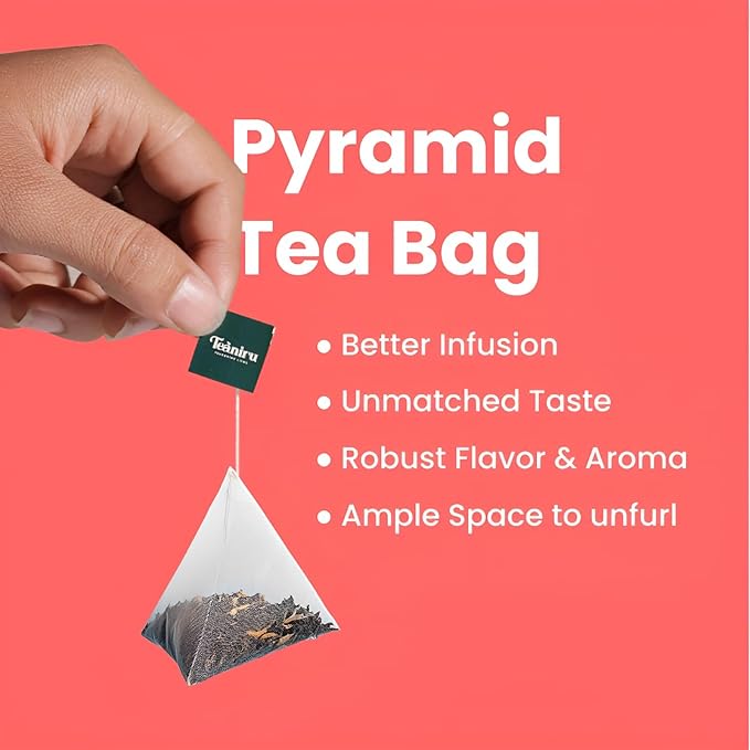 Teaniru, Rose Lemon Tea, 100 Pyramid Tea Bags, Individual Sachets | Relaxation Tea | Flavored Green Tea | 100% Natural Ingredients - Pure Leaf Tea | Thanks Giving - Bloomnest