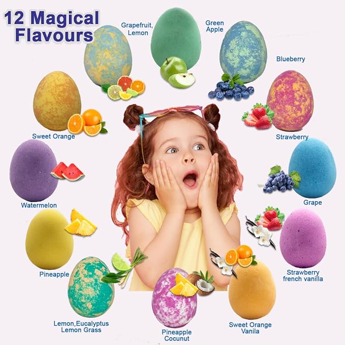 Unicorn Bath Bombs for Girls with Jewelry Inside - Organic Bath Bombs for Kids with Surprise, Natural, Skin Moisturizing BathBombs, Rainbow Bubble Bath. Stocking Stuffers Christmas Gifts for Girls - Bloomnest