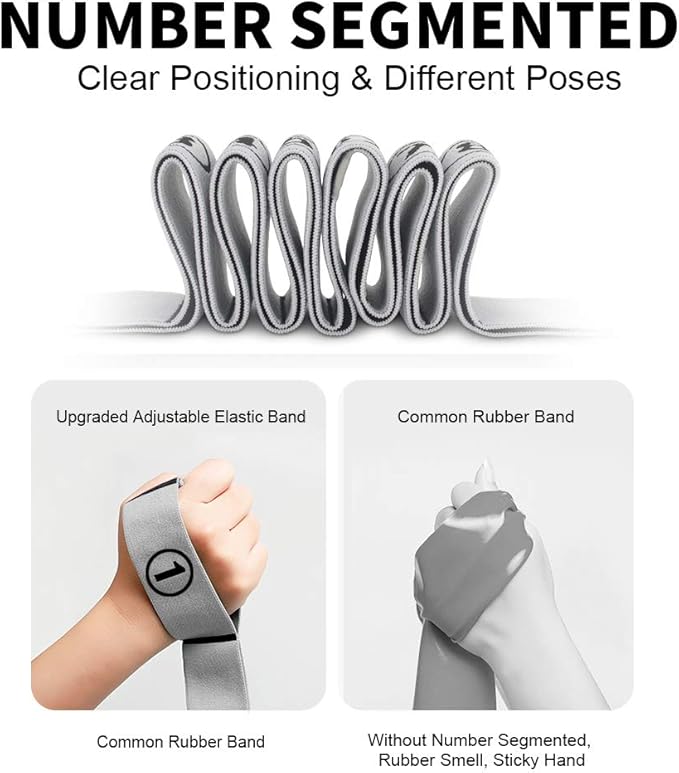 Stretch Strap, Elastic Yoga Stretching Strap, Multi-Loop for Physical Therapy, Pilates, Yoga, Dance & Gymnastics Exercise and Flexible Pilates Stretch Band - Bloomnest