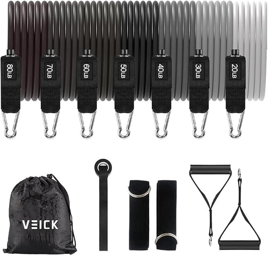 VEICK Resistance Bands, Exercise Bands, Workout Bands, Resistance Bands for Working Out with Handles for Men and Women, Exercising Bands for Fitness Weights Work Out at Home - Bloomnest