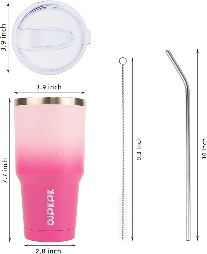BJPKPK 30 oz Tumbler With Lid And Straw, Travel Coffee Mug,Cherry Blossom - Bloomnest