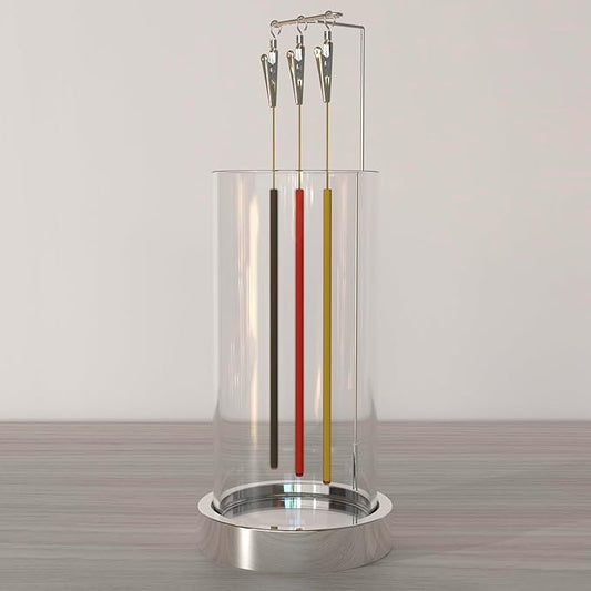 Incense Holder Ash Catcher - Upside Down Glass Incense Holder for Sticks, Reverse Inverted Anti Ash No Mess Insence-Stick Holder, Modern Metal Vertical Incense Burner for Room Decor, Silver - Bloomnest