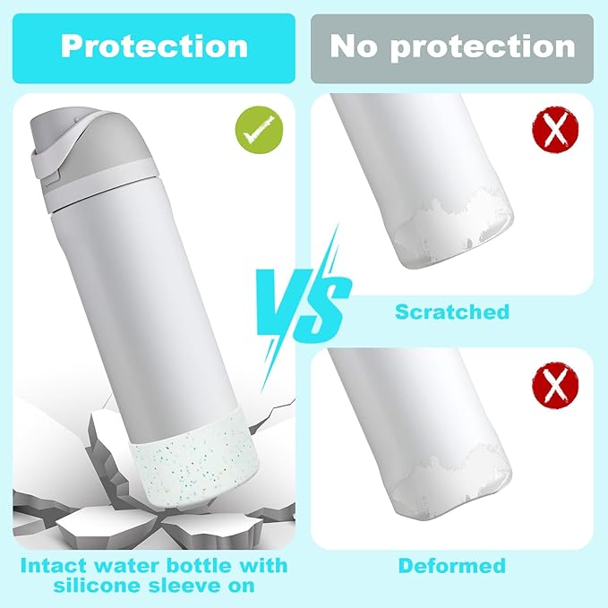 Silicone Boot for Owala Water Bottle 24 oz 32 oz 40 oz, Anti-Slip Protective Sleeve for FreeSip/Twist/Flip Stainless Steel Water Bottles Accessories BEONSKY
