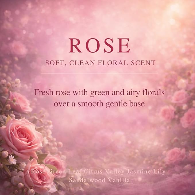 Car Air Freshener Refill for Smart Car Diffuser, 3 x 10ml Fragrance Oil Refills, Vent Clip Compatible, Long Lasting Car Diffuser Refill (Rose) - Bloomnest