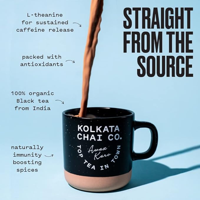 Kolkata Chai Signature Masala Chai & Rose Chai Combo Pack, Makes 40 cups, Premium loose leaf tea and spice blend, All Natural - Bloomnest