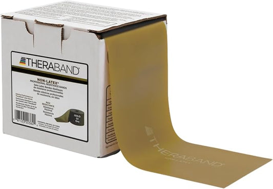 THERABAND Resistance Band 25 Yard Roll, Non-Latex Professional Elastic Stretch Bands for Upper & Lower Body Exercise Workouts, Physical Therapy, Lower Pilates, Flexibility, & Rehab, Dispenser Box - Bloomnest