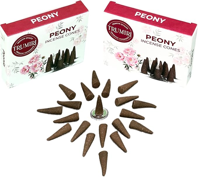 Peony Incense Cones - 20 Cone Incense - Dual Pack - Scented TRUMIRI