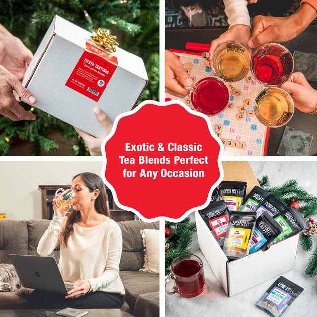 Tiesta Tea - Tiesta Tastings Sampler Dry Flight Set, Loose Leaf, High to No Caffeine, Makes Hot and Iced, Assorted Tea Sets with Herbal, Chai, Fruit Blend & More, 45 Resealable Sample Pouches - Bloomnest