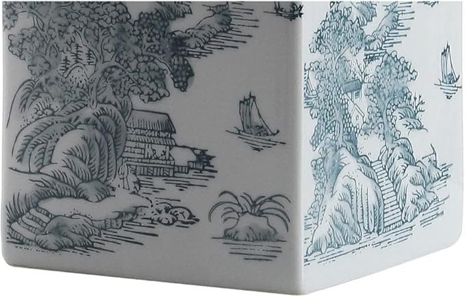 JONATHAN Y JYL5052A Audrey 24.5" Chinoiserie LED Table Lamp Cottage French Country Bedside Desk Nightstand Lamp for Bedroom Living Room Office College Bookcase LED Bulb Included, Blue/White - Bloomnest