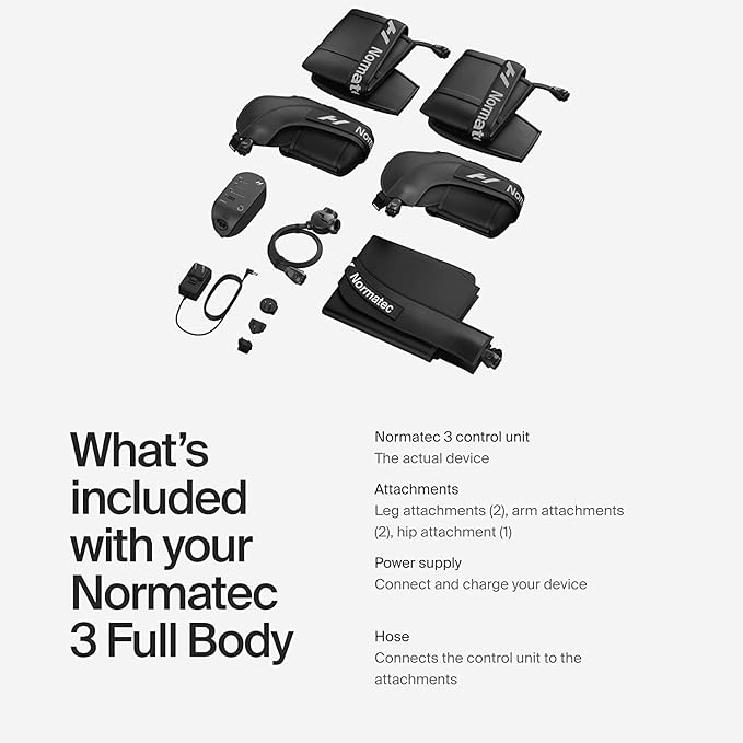 Hyperice Normatec 3 - Recovery System with Patented Dynamic Compression Massage Technology (Normatec 3 Full Body (Standard Legs + HIPS + Arms) FSA-HSA - Bloomnest