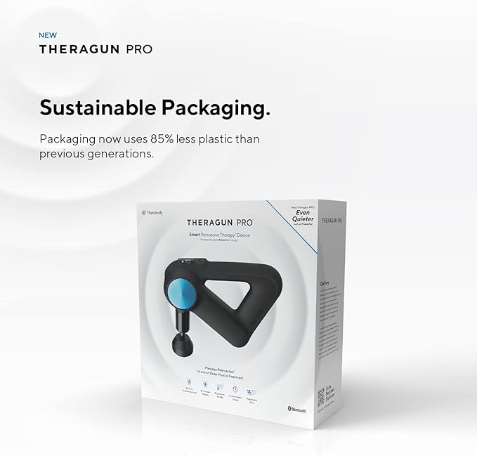 TheraGun Pro Handheld Deep Tissue Massage Gun - Bluetooth Enabled Percussion Massage Gun & Personal Massager for Pain Relief & Circulation in Neck, Back, Leg, Shoulder and Body (Black - 5th Gen) - Bloomnest