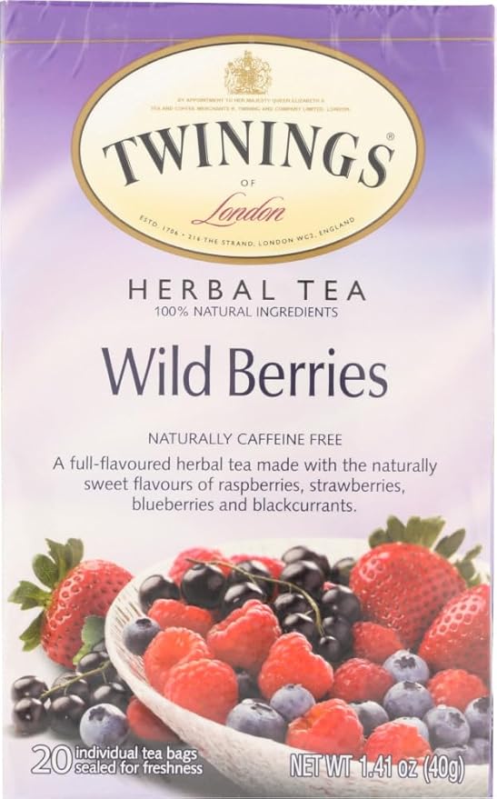 Twinings of London Wild Berries Herbal Tea Bags, 20 Count - Bloomnest