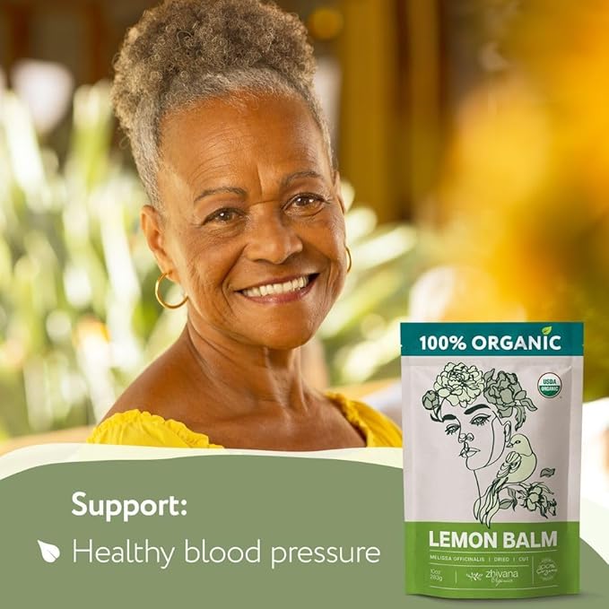Lemon Balm Tea Organic (40 Tea Bags) - Melissa Tea, Te de Tolonjil – Calming Herbal Infusion for Sleep, Emotional Balance - Bloomnest