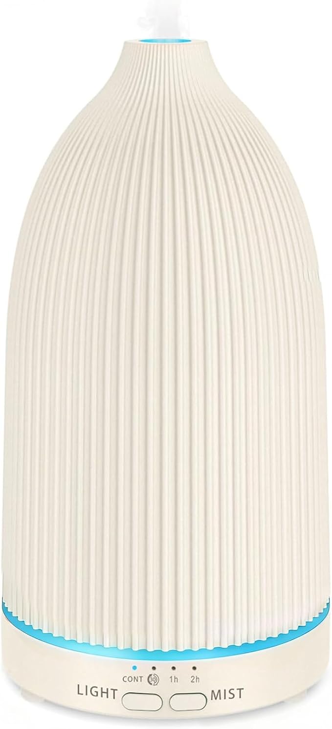 URPOWER 100ML Essential Oil Diffuser Ultrasonic Cool Mist Humidifier with 7 LED Lights, Timer & Auto-Off Quiet Aromatherapy Scent Diffuser for Home Bedroom Office Relaxation - Bloomnest