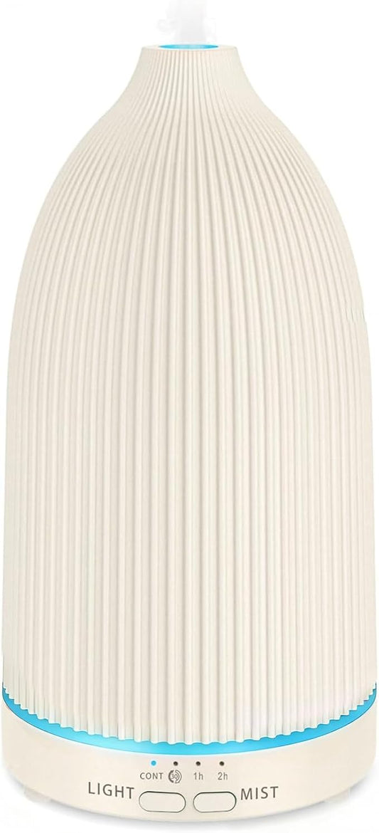URPOWER 100ML Essential Oil Diffuser Ultrasonic Cool Mist Humidifier with 7 LED Lights, Timer & Auto-Off Quiet Aromatherapy Scent Diffuser for Home Bedroom Office Relaxation - Bloomnest