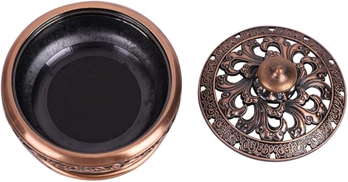 Incense Burner Cone Incense Holder Censer with a Dustproof Lid Exquisite Alloy Decoration for Bedroom Kitchen Teahouse Office - Bloomnest