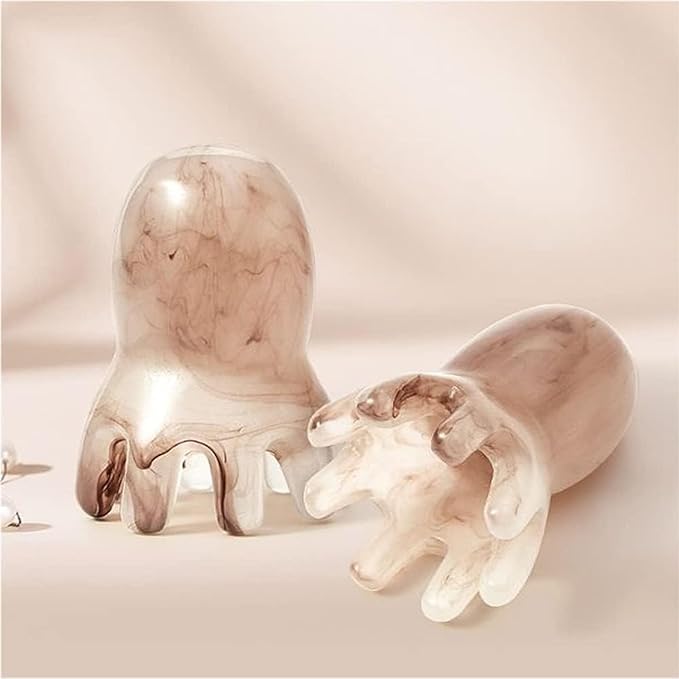 Scalp Massager for Headaches & Stress Relief,2-Piece Octopus Head Massage Comb Set | Manual Acupressure Tool with 8 Flexible Nodes, Portable for Home/OfficeMassage Smowfes
