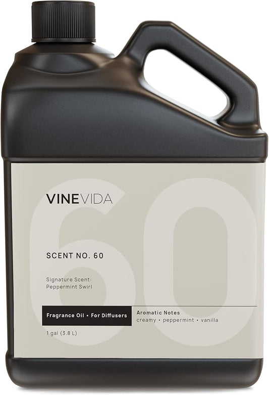 VINEVIDA [128 Fl Oz] Peppermint Swirl Fragrance Oil for Cold Air Diffusers, Essential Oils for Diffuser Oil Refill & Air Freshener Room Spray - Bloomnest