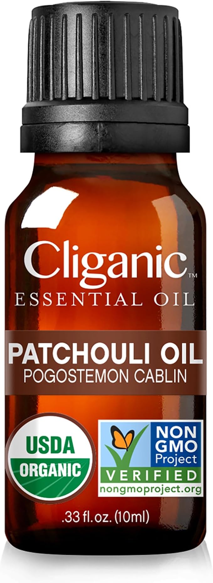 Cliganic Organic Patchouli Essential Oil - 100% Pure Natural Undiluted, for Aromatherapy Diffuser | Non-GMO Verified (Packaging May Vary) Cliganic