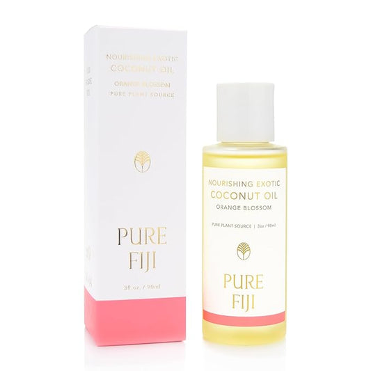 PURE FIJI Travel Size Nourishing Exotic Coconut Oil, Orange Blossom (3oz/90ml)