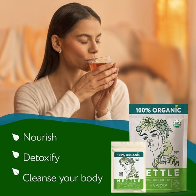 Super Value Pack 5 LB - Organic Stinging Nettle Leaf Tea - Allergy Relief, Fluid Balance - Support Hair, Skin - Bloomnest