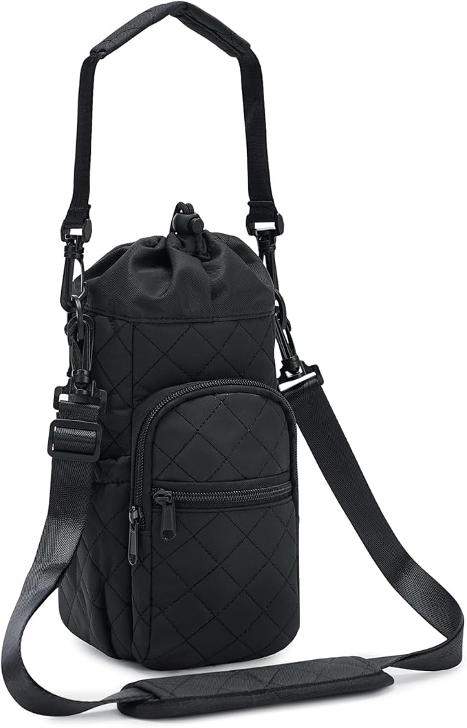 sportsnew Water Bottle Holder with Strap 32oz 40oz Insulated Water Bottle Carrier Sling Bag with Phone Pocket Crossbody sportsnew