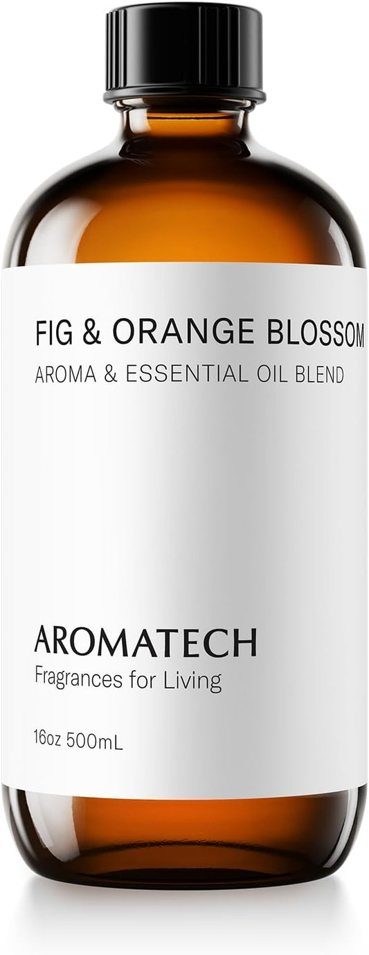 Aromatech Fig & Orange Blossom Aroma Essential Oil Blend: Hotel Inspired Aromatherapy with for Ultrasonic Diffusers & Nebulizers - 16.9 fl oz, 500 mL - Bloomnest